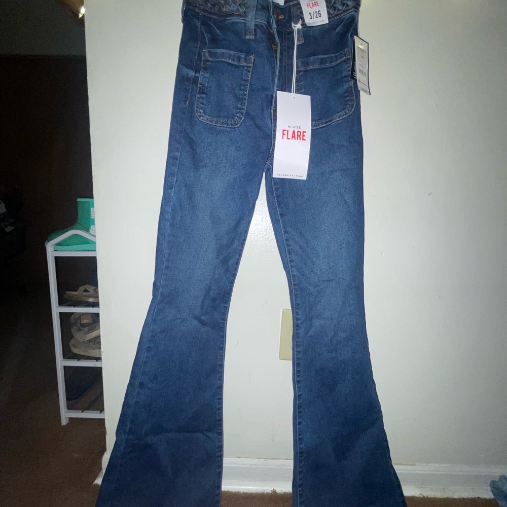 Celebrity Pink Dark Blue Flare Jeans